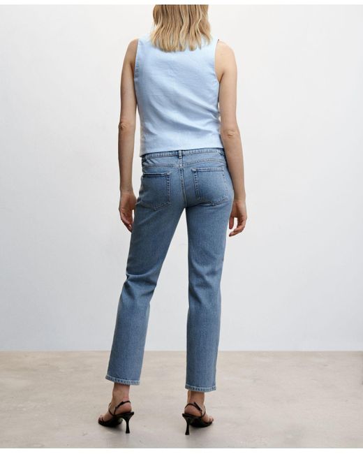 Mango Maternity Straight Jeans in Blue | Lyst