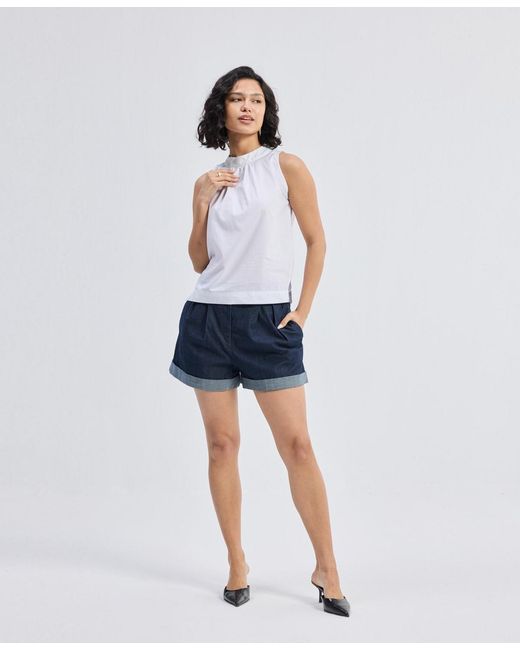 REISTOR Blue High-neck Top