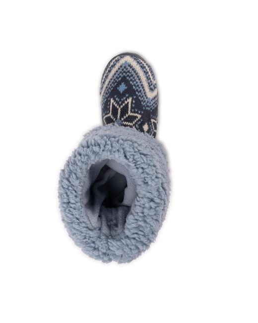 Muk Luks Blue Tabbi toggle Slipper