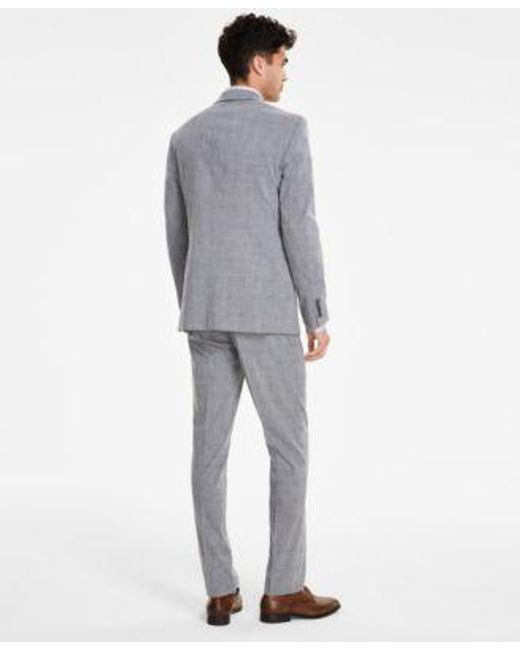 DKNY Black White Plaid Modern Suit Separates for men