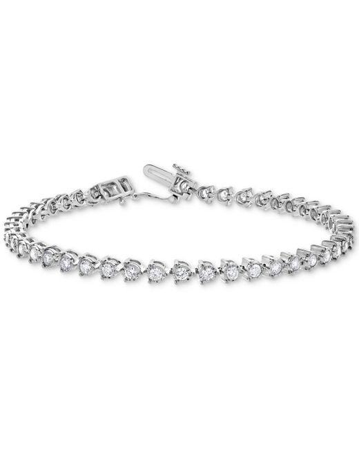 Macy's White Diamond Tri Prong-set Tennis Bracelet (2-3/8 Ct. T.w.