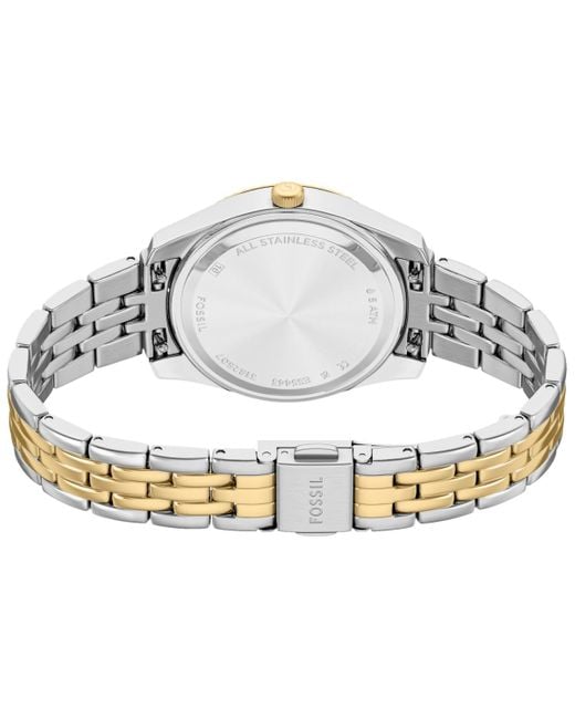 Fossil Metallic Scarlette Three-hand Stainless Steel Watch