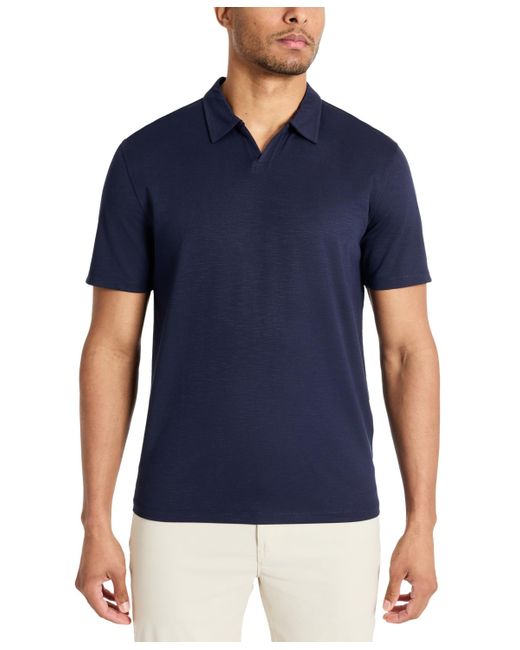 Kenneth Cole Blue Johnny Collar Polo for men