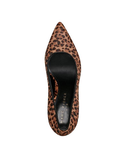 Marc Fisher Brown Genni Pointy Toe Slip-on Dress Pumps