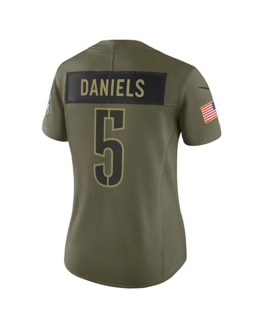 Nike Green Jayden Daniels Washington Commanders 2025 Salute To Service Limited Jersey