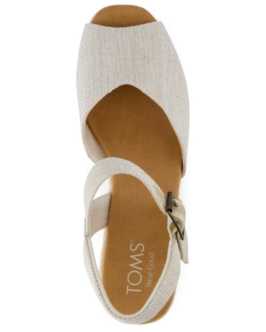 TOMS Metallic Isla Peep Toe Sandals