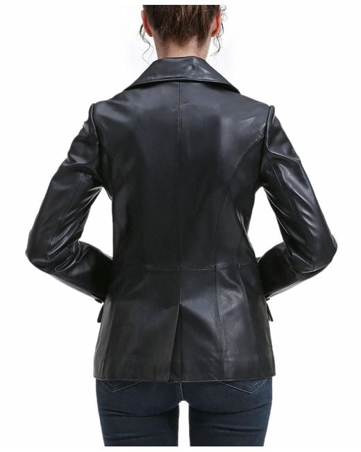 BGSD Black Ruth Leather Blazer Jacket
