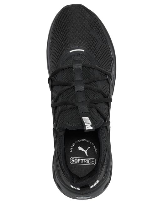 PUMA Black Softride Frequence Street Casual Sneakers From Finish Line for men
