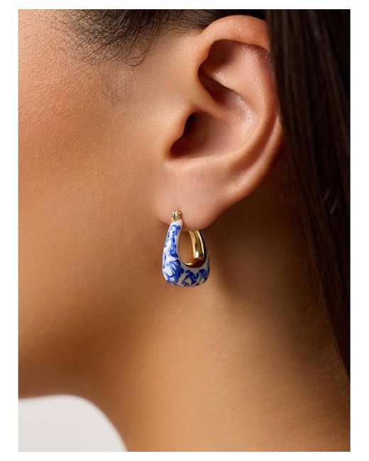Ana Luisa Statement Earrings - Dakota Marble Blue