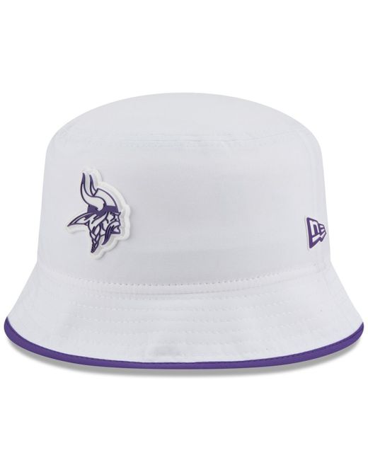 KTZ White Minnesota Vikings 2025 Nfl Training Camp Stretch Bucket Hat for men