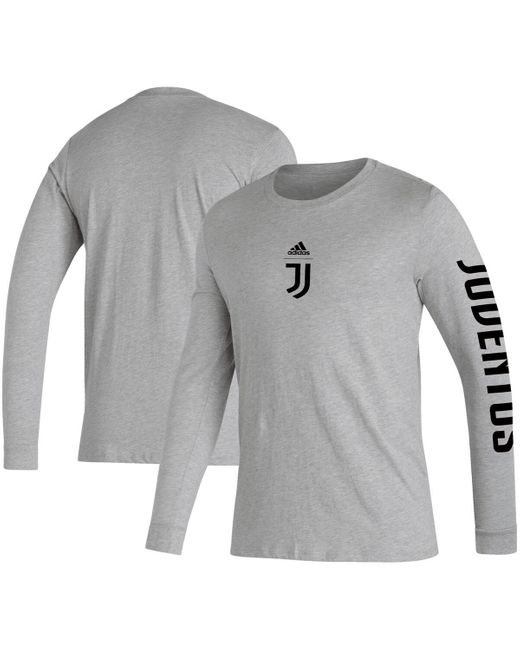 Adidas Gray Juventus Team Crest Long Sleeve T-shirt for men