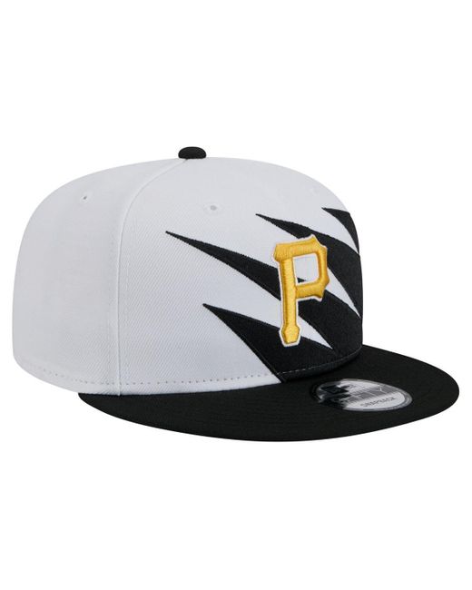 KTZ Black/white Pittsburgh Pirates jagged 9fifty Snapback Hat for men
