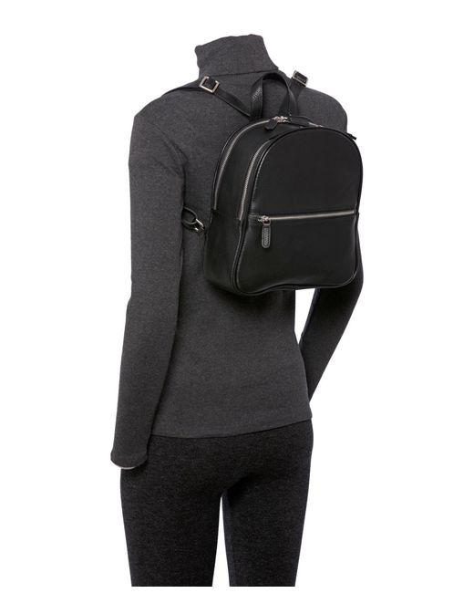 Mancini Blue Pebbled Audrey Backpack