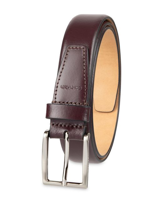 Calvin Klein Purple Renegade Leather Dress Belt for men
