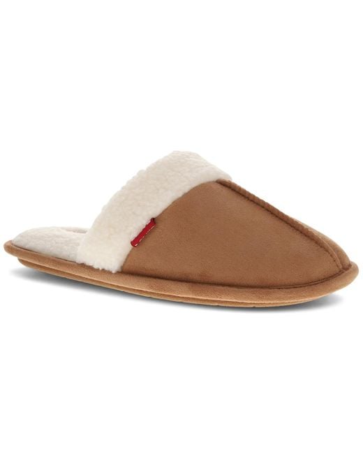 Levi's Brown Talya Round Toe Design Scuff Slippers