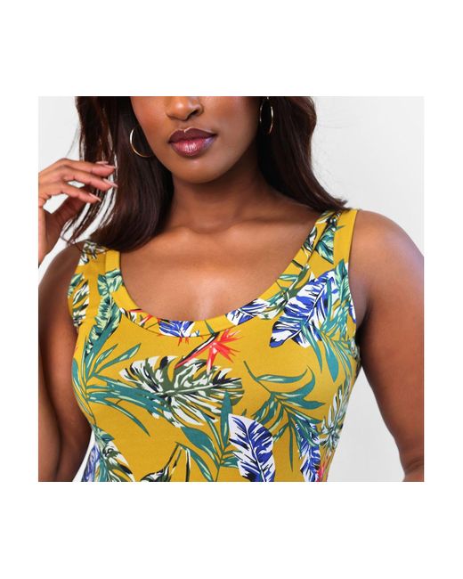 Rebdolls Yellow Plus Size Bow Down Mini Bodycon Skirt