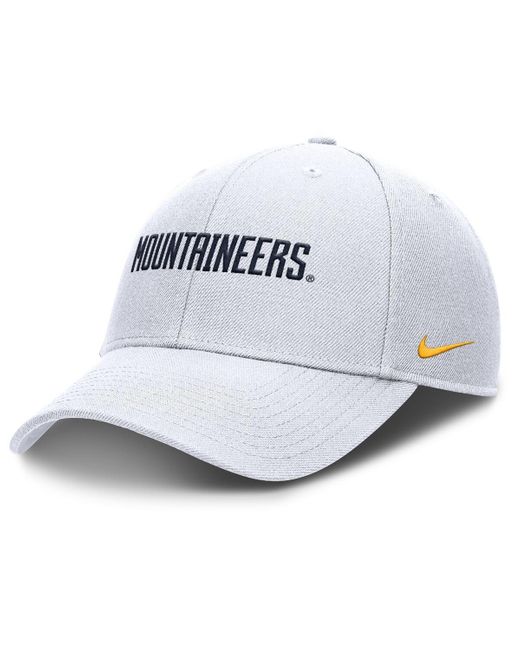 Nike White West Virginia Mountaineers 2025 On-field Rise Performance Adjustable Hat for men