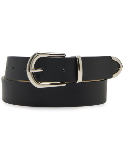 Steve Madden Black 1.18" Faux-leather Belts