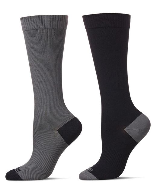 Wellfit Black 2 Pair Pack Tipped Compression Socks