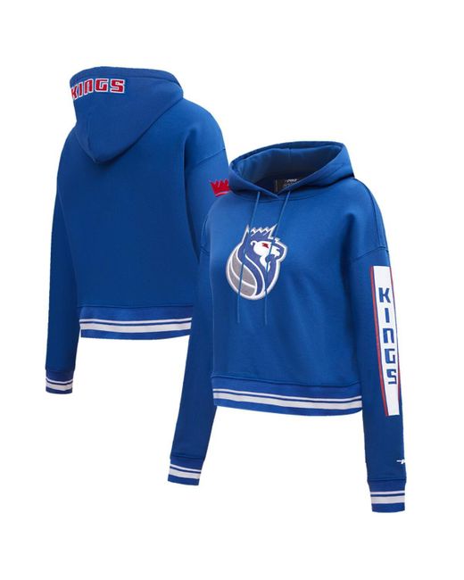 Pro Standard Blue Sacramento Kings 2023/24 City Edition Cropped Pullover Hoodie