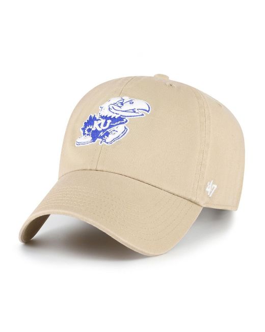 '47 Natural Kansas Jayhawks Clean Up Adjustable Hat for men