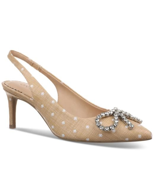 On 34th White Monikaa Slingback Pumps