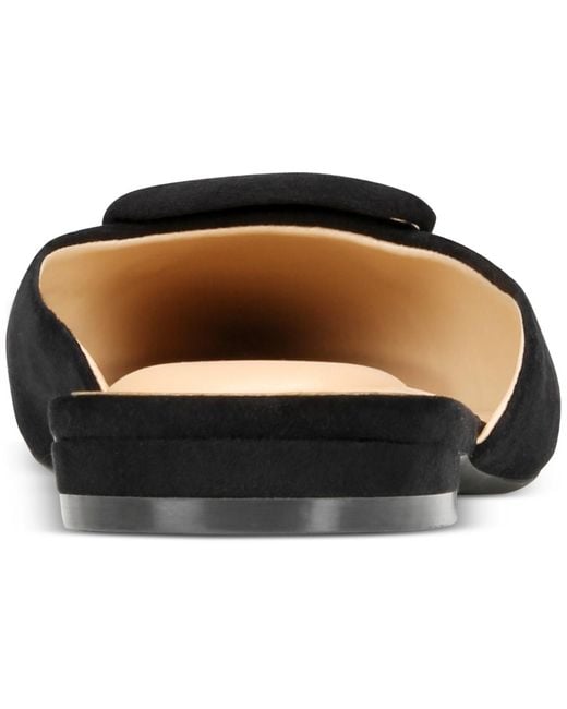 On 34th Black Mabel Buckle Mules