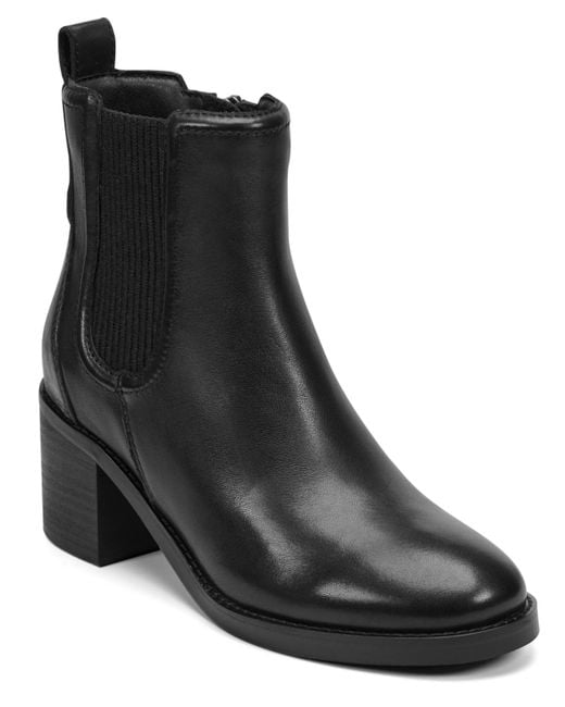 Earth Women's Black Cassi Block Heel Booties