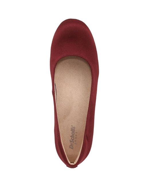 Dr. Scholls Red Be Flex Round Toe Wedge Pumps