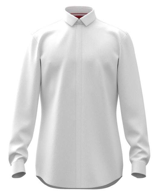 HUGO White By Boss Slim-fit Ketran Dress Shirt for men