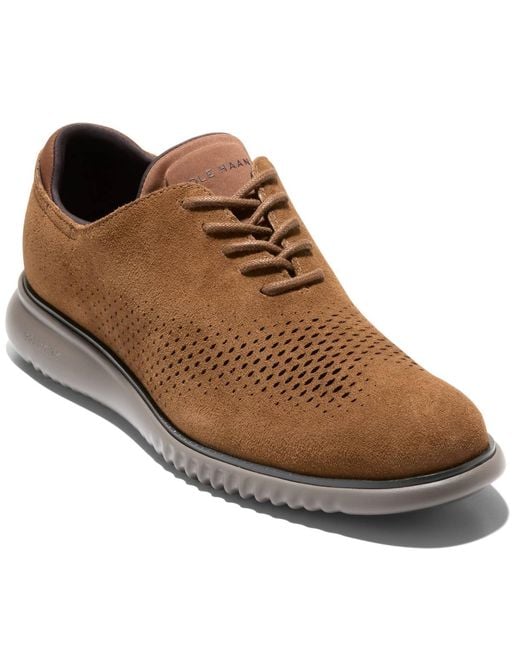 Cole Haan Brown 2.zerogrand Laser Wingtip Oxfords for men