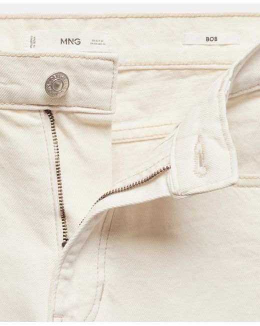 Mango White Bob Straight-fit Jeans for men