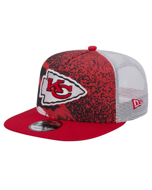 KTZ Red Kansas City Chiefs Court Sport 9fifty Snapback Hat for men