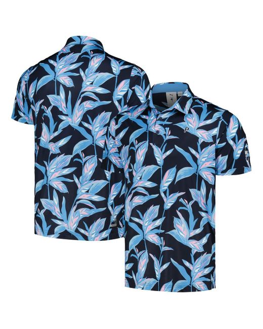 PUMA Blue X Ptc Wm Phoenix Open Floral Mattr Polo Shirt for men