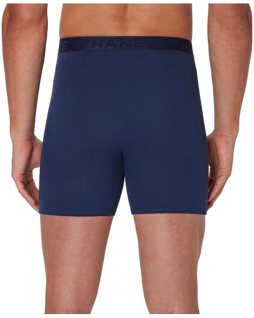 Hanes Blue Ultimate Solid Boxer Briefs for men