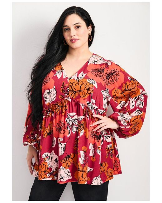 Avenue Red Plus Size Harley Tunic