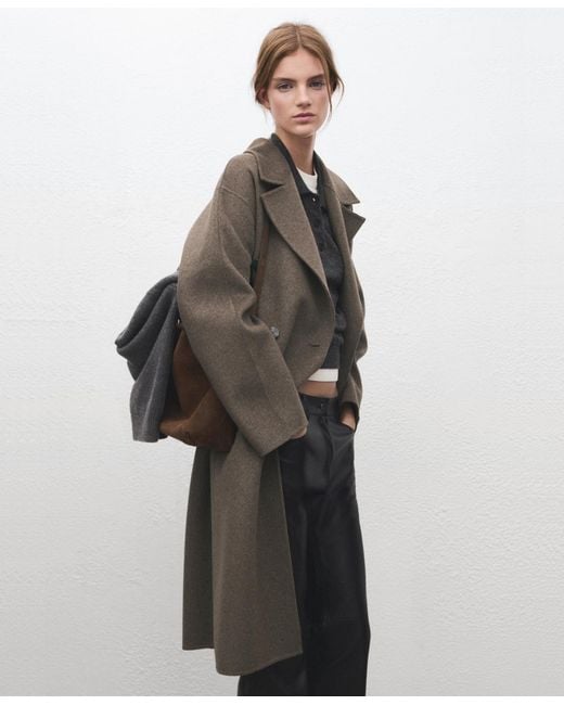 Mango Natural Handmade Oversized Wool Coat