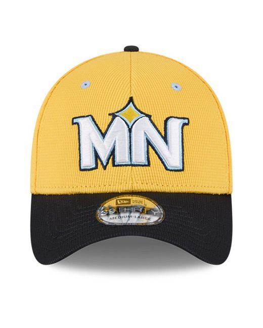KTZ Yellow/black Minnesota Twins City Connect Batting Practice 39thirty Flex Hat for men