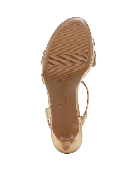 Naturalizer Metallic Abby Open Square Toe Platform Dress Sandals
