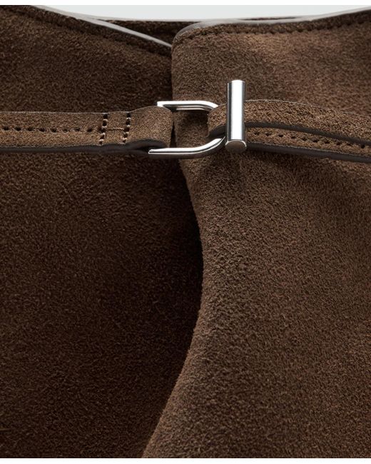 Mango Brown Suede Bucket Bag