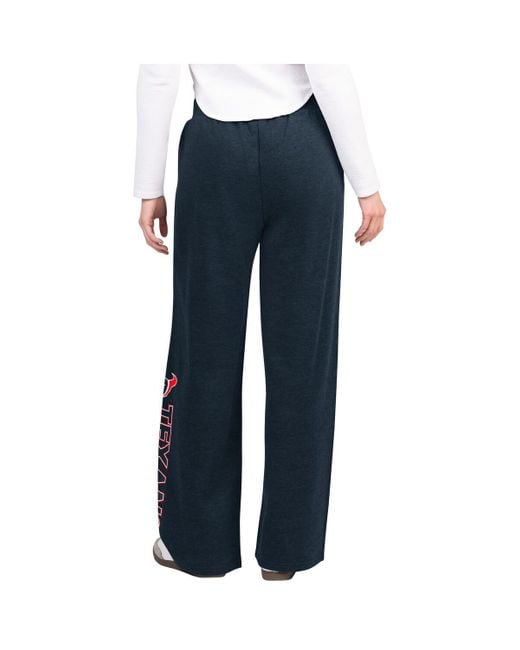 G-III 4Her by Carl Banks Blue Houston Texans Field Wide Leg Sweatpants