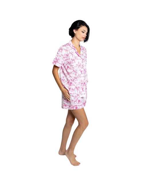 Sant And Abel Multicolor Skydog Toile Short Pj Set