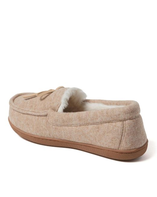 Dearfoams Gray Hayes Soft Knit Moccasin House Shoe Slipper