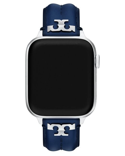 Tory Burch Blue Apple Leather Strap