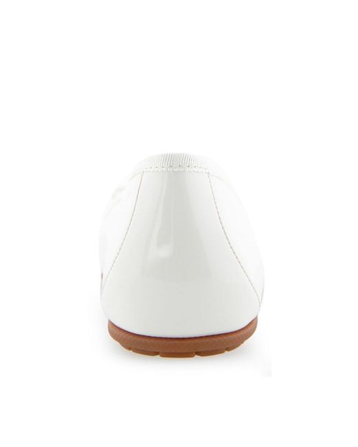 Aerosoles White Pia Casual Ballet Wedge Flats
