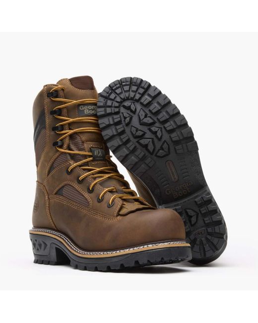 Georgia Boot Brown Ltx Logger Composite Toe Waterproof Work Boot for men