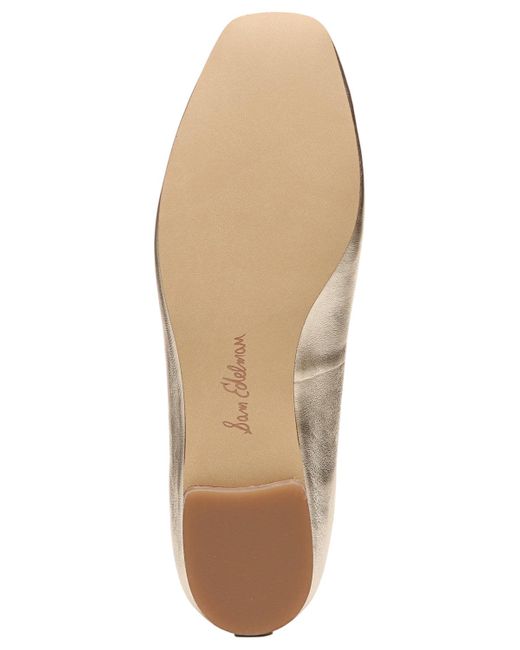 Sam Edelman White Meadow Square-toe Bow Ballet Flats