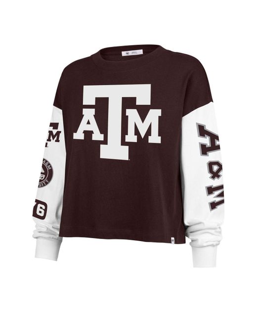 '47 Brown Texas A&m aggies Sydney Long Sleeve T-shirt