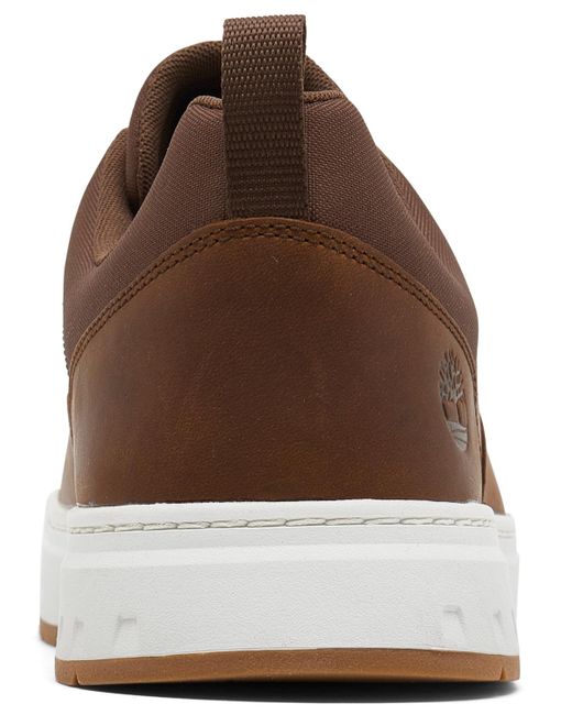 Timberland Brown Maple Grove Leather Low Casual Sneakers From Finish Line for men