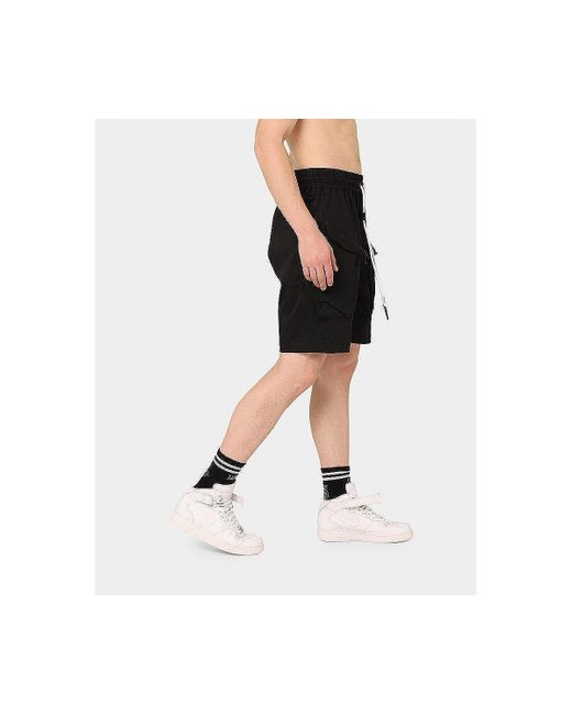 The Anti Order Black Neo Military Cargo Shorts for men